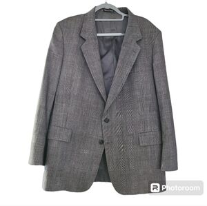 Vintage ARNIE SUIT COAT BLAZER EUC 46R W41 100% WOOL 11411A plaid tailored in US
